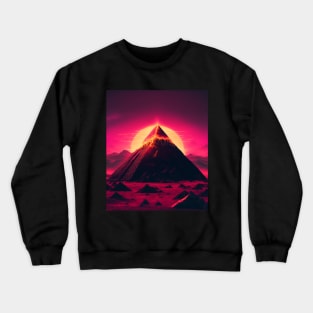 Synthwave Retrowave Aesthetic Pyramid Crewneck Sweatshirt